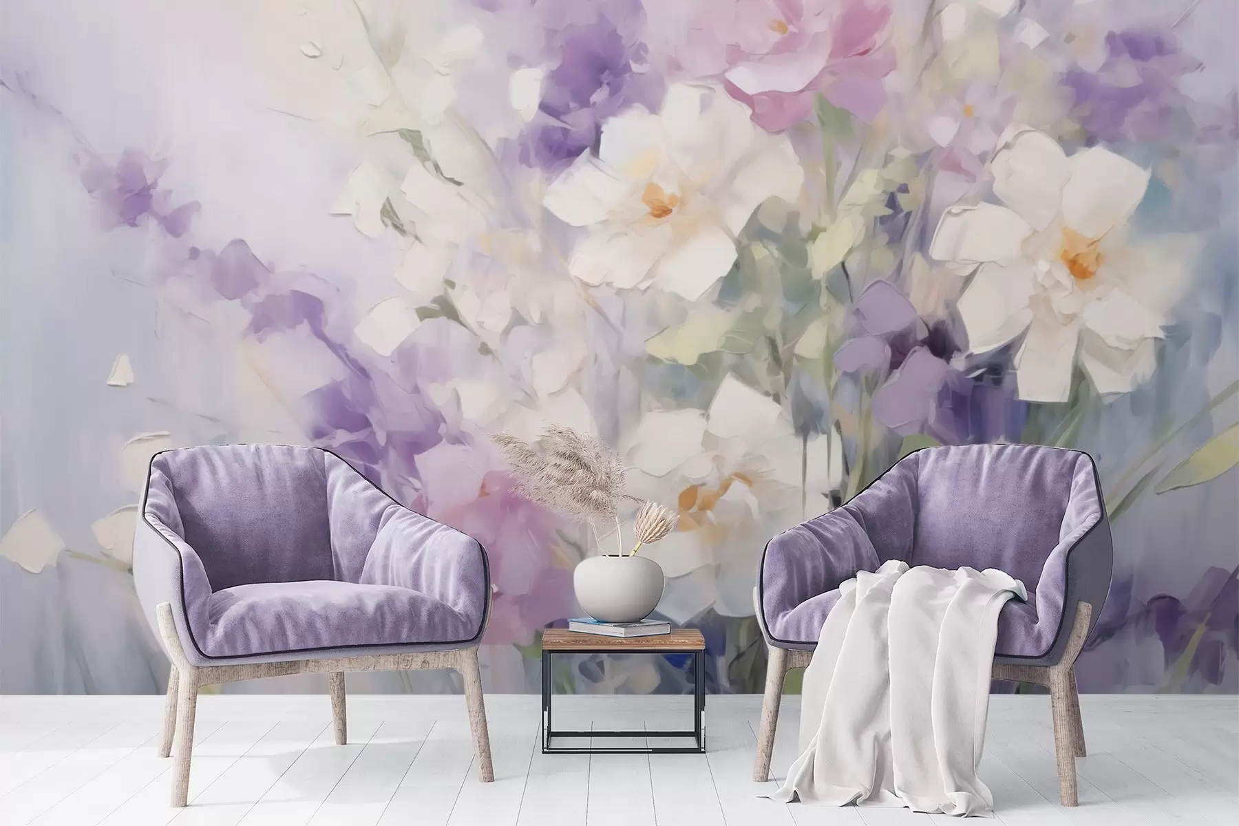 τοιχογραφίες Αφηρημένο μπουκέτο λουλουδιών w09597