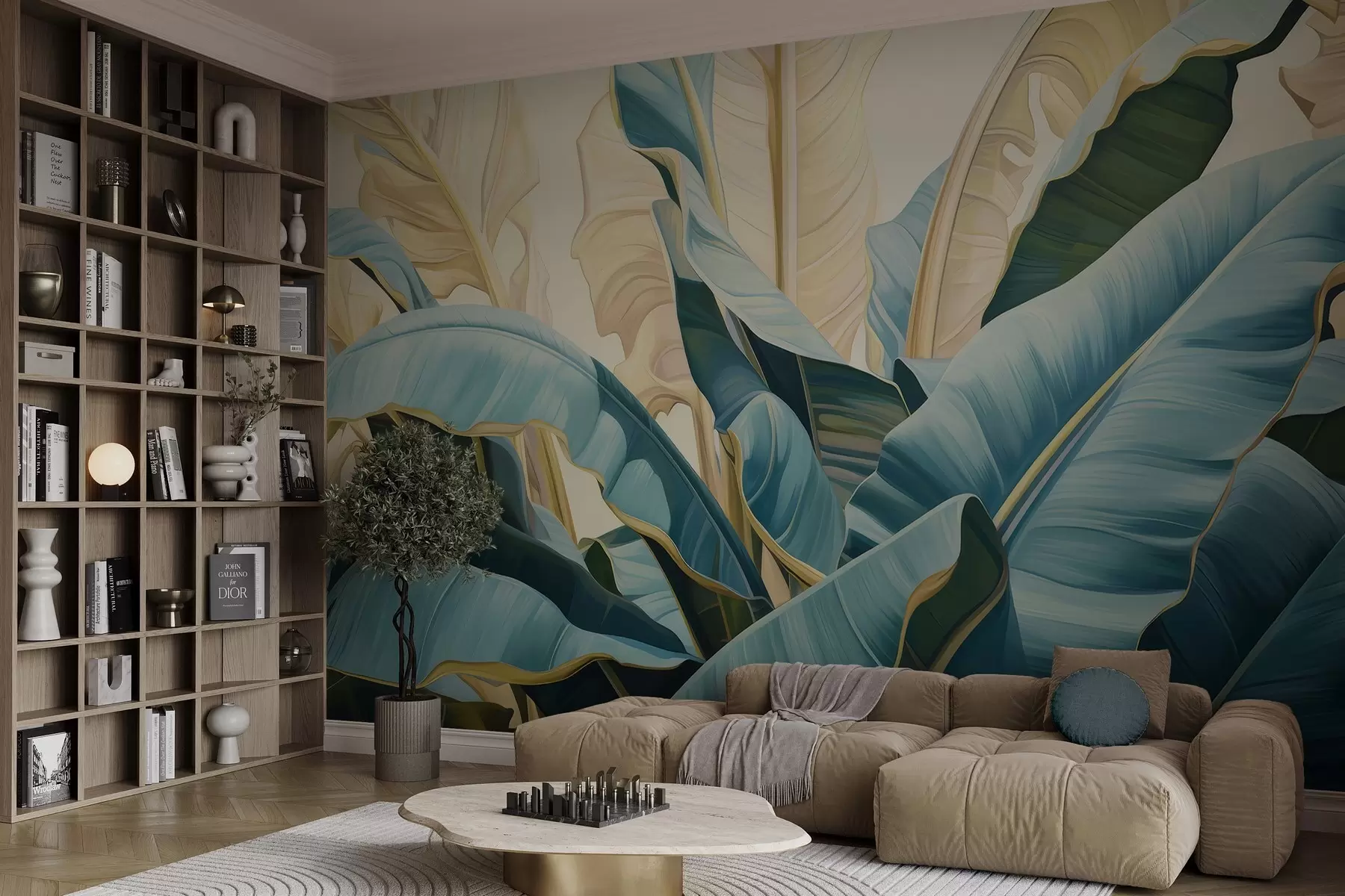 τοιχογραφίες Μεγάλα φύλλα μπανανιάς w05005