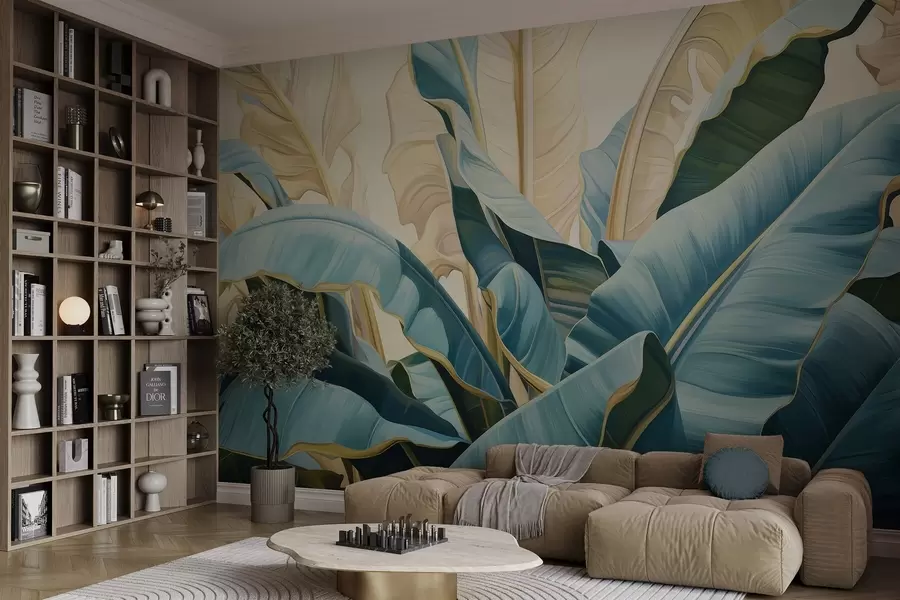 τοιχογραφίες Μεγάλα φύλλα μπανανιάς w05005