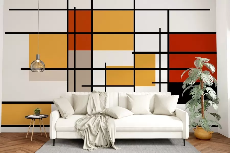 τοιχογραφίες Φωτεινή γεωμετρία w05008