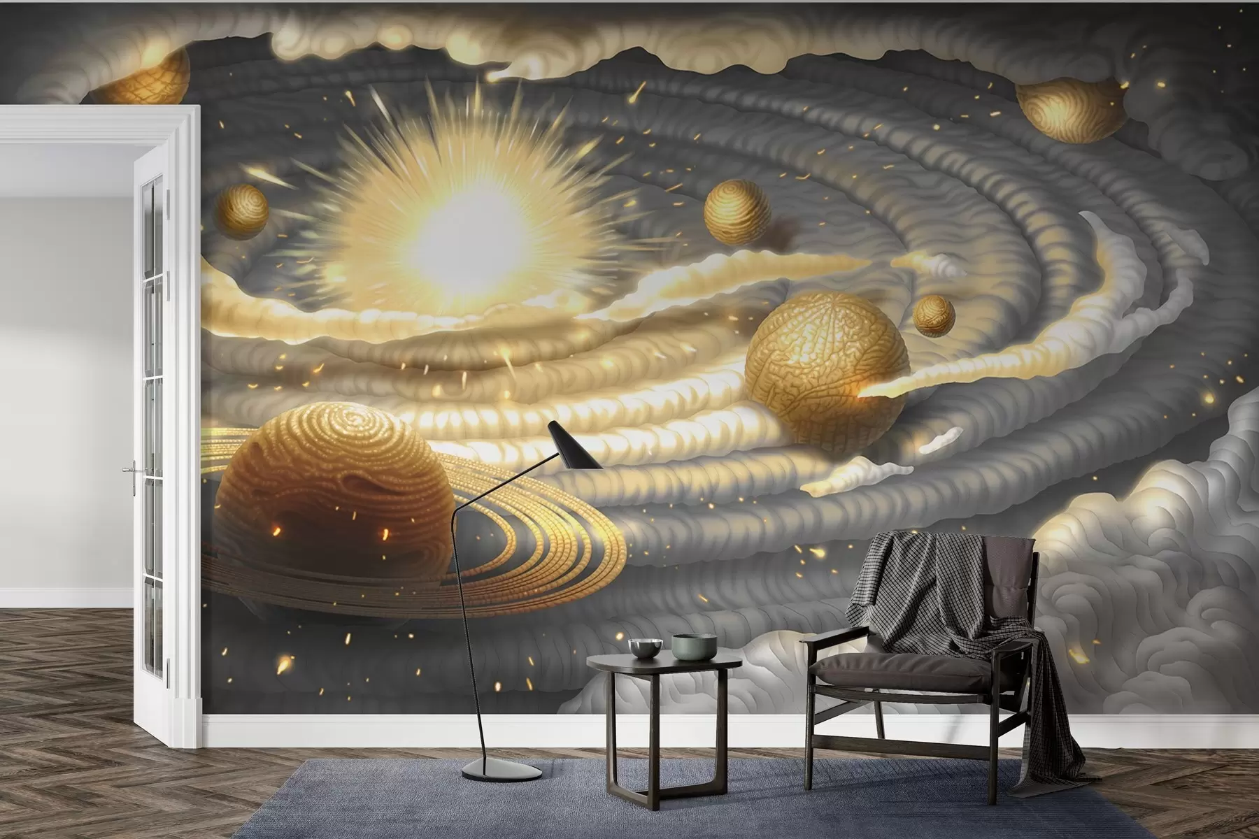 τοιχογραφίες Κοσμικός χορός των ουράνιων σωμάτων w01967