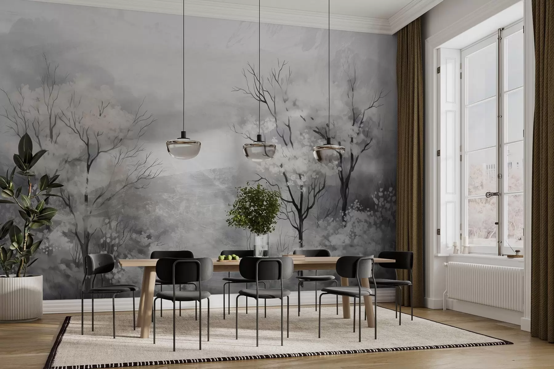 τοιχογραφίες Ελαφρύς ανάσα των δέντρων w05054