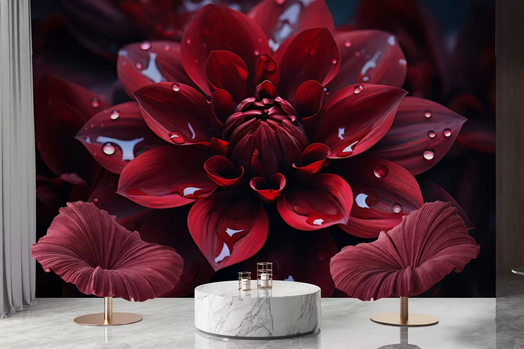 τοιχογραφίες Ζουμερό χρυσάνθεμο w05057