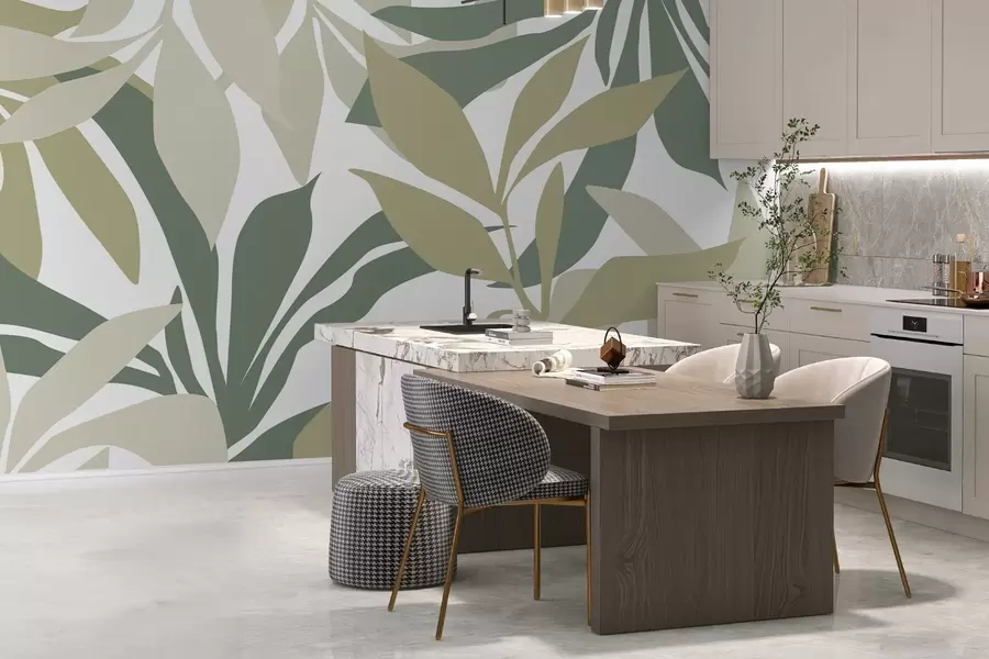 τοιχογραφίες Αφηρημένο φύλλωμα w05136v1