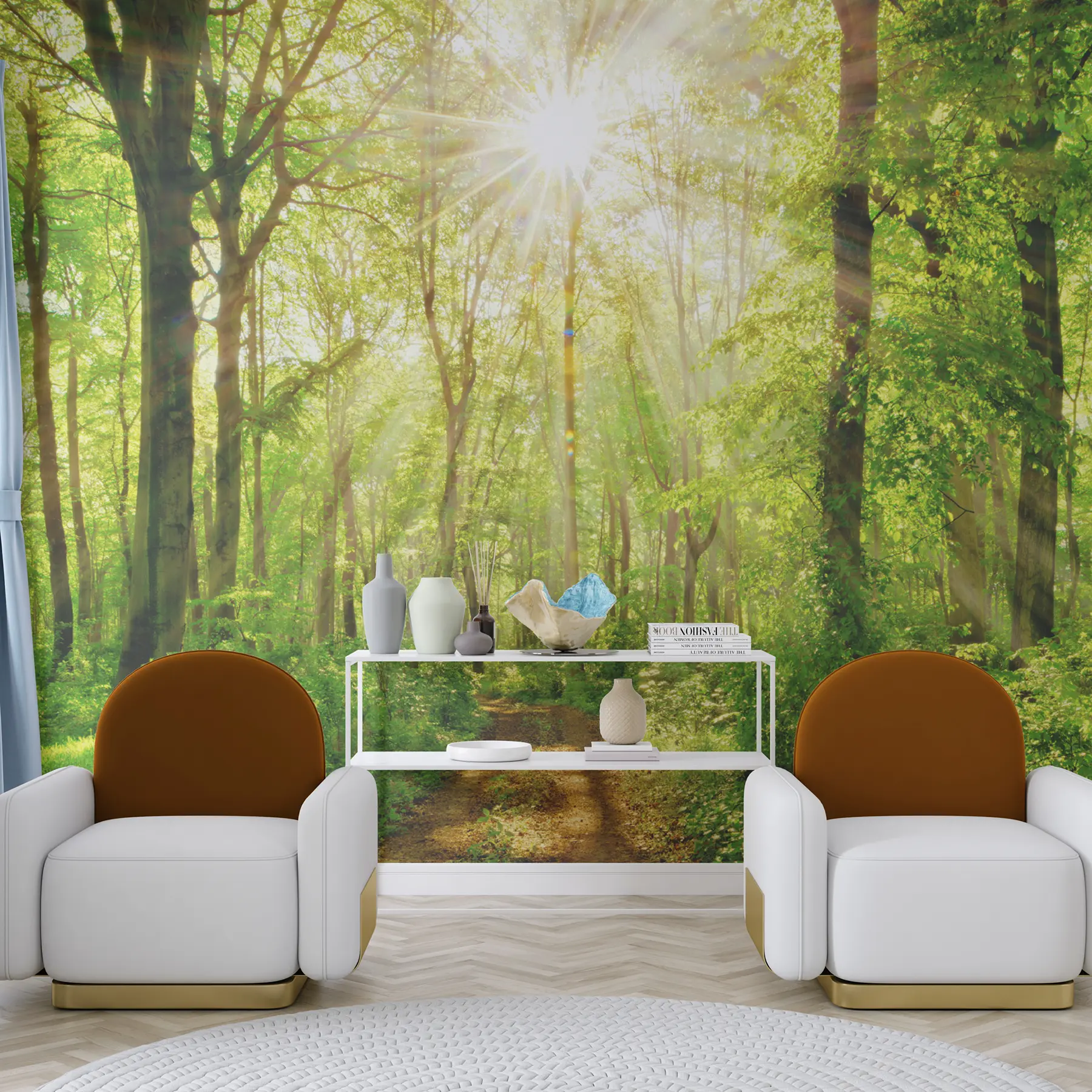 τοιχογραφίες Μονοπάτι στο ηλιόλουστο δάσος u22252