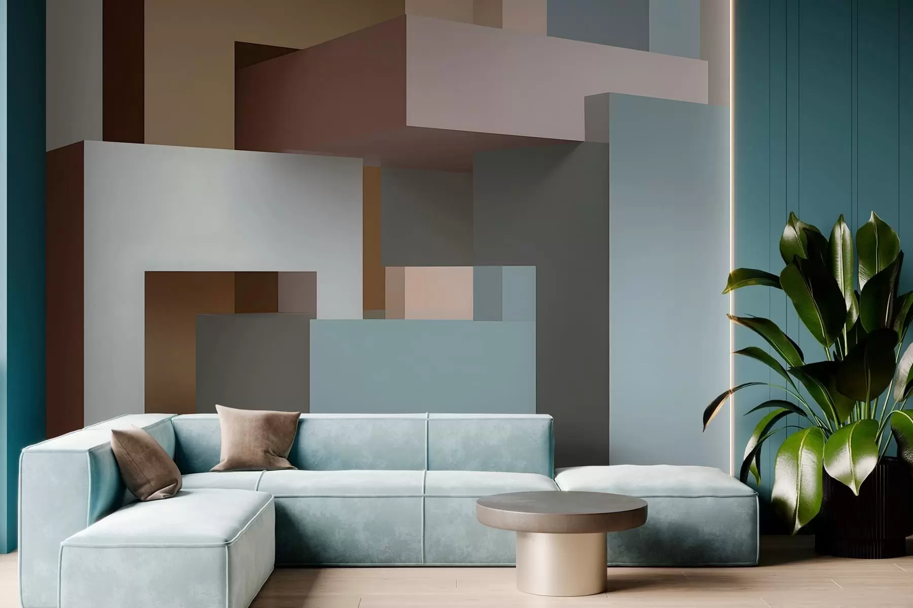 τοιχογραφίες αφηρημένη γεωμετρία σε 3D στυλ w05065