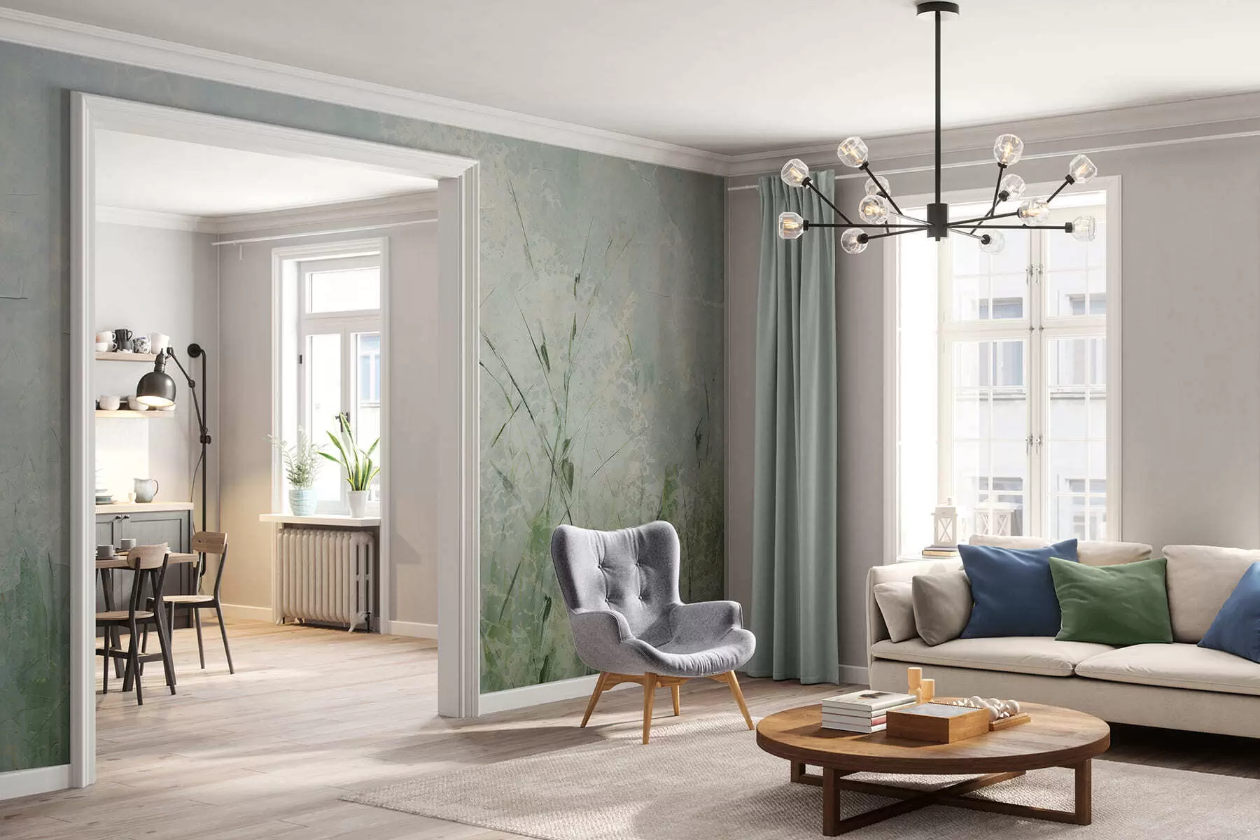 τοιχογραφίες Ελαφρότητα χόρτου w05176