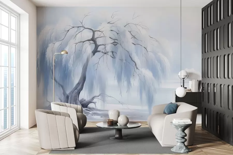 τοιχογραφίες Πλούσιο βαμμένο δέντρο w05179