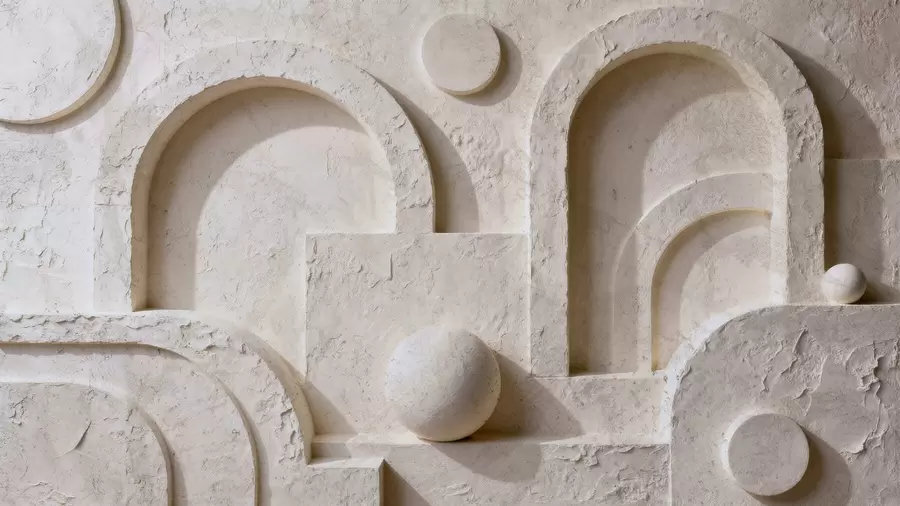 τοιχογραφίες Ογκομετρική γεωμετρία από σκυρόδεμα w05186