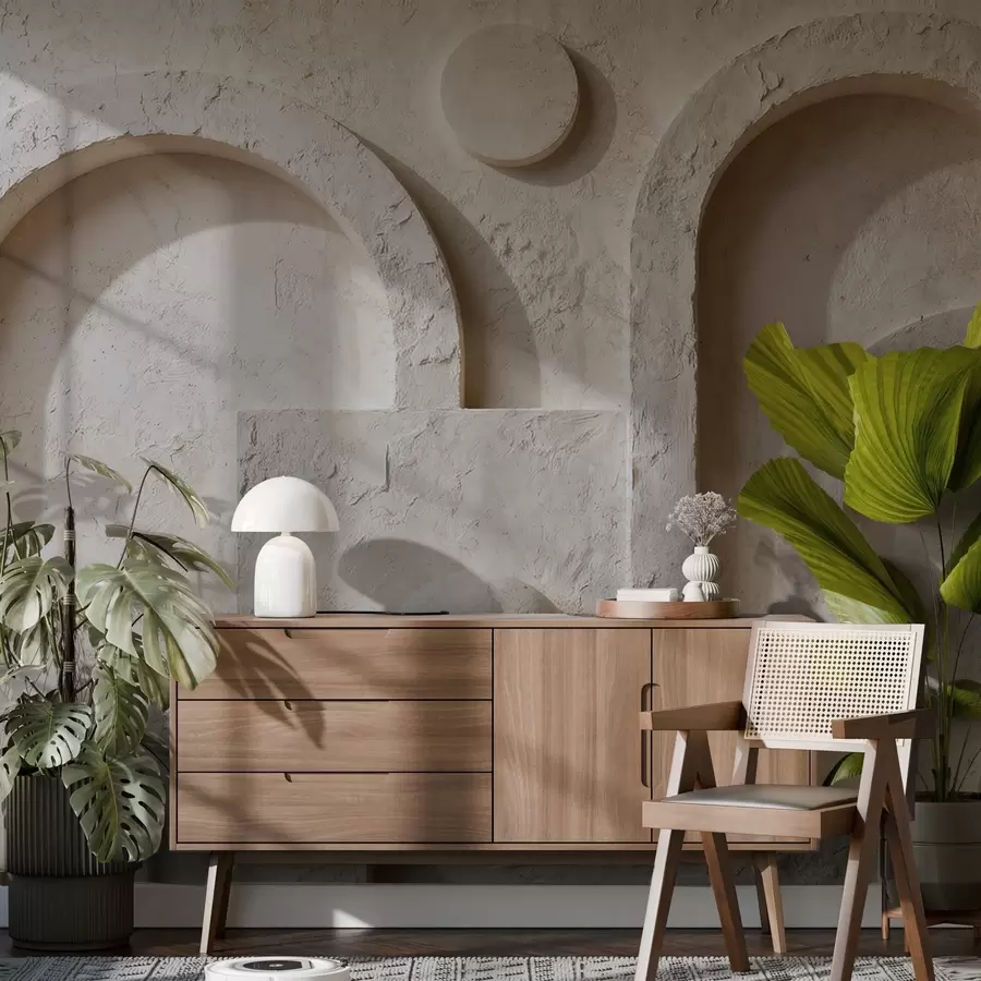 τοιχογραφίες Ογκομετρική γεωμετρία από σκυρόδεμα w05186