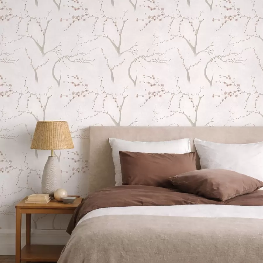 τοιχογραφίες Ελαφριά κλαδιά με ροζ άνθη a01111v1