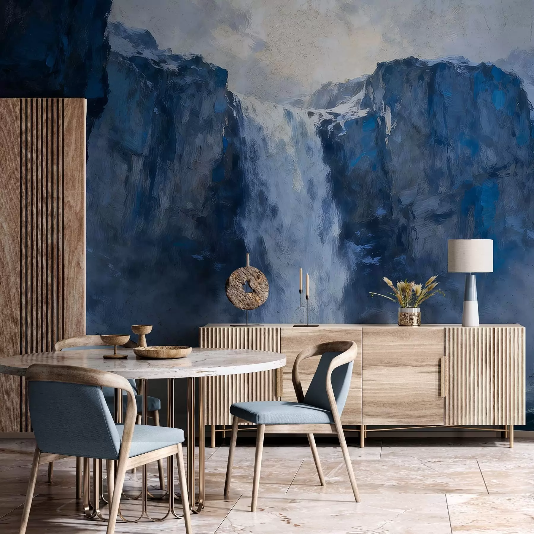 τοιχογραφίες Καταρράκτης ζωγραφισμένος σε στυλ γκράντζ w05177