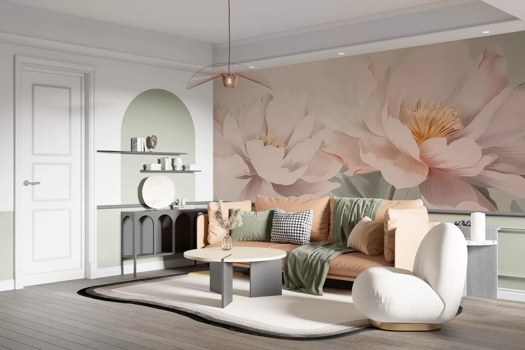 τοιχογραφίες Παιώνιες w05077