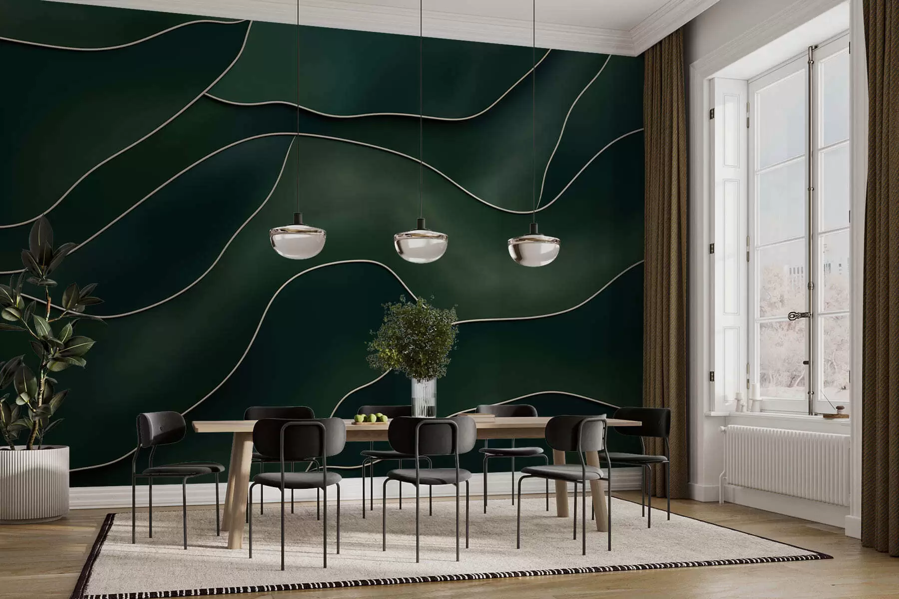 τοιχογραφίες Αφηρημένες γραμμές w05218