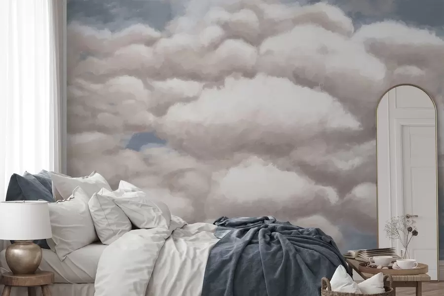 τοιχογραφίες Απαλά σύννεφα στον γαλάζιο ουρανό w05143