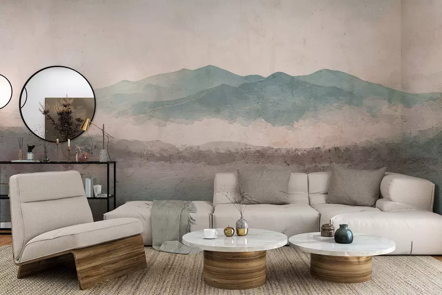 τοιχογραφίες Γκράντζ ζωγραφισμένο ορεινό τοπίο w05241
