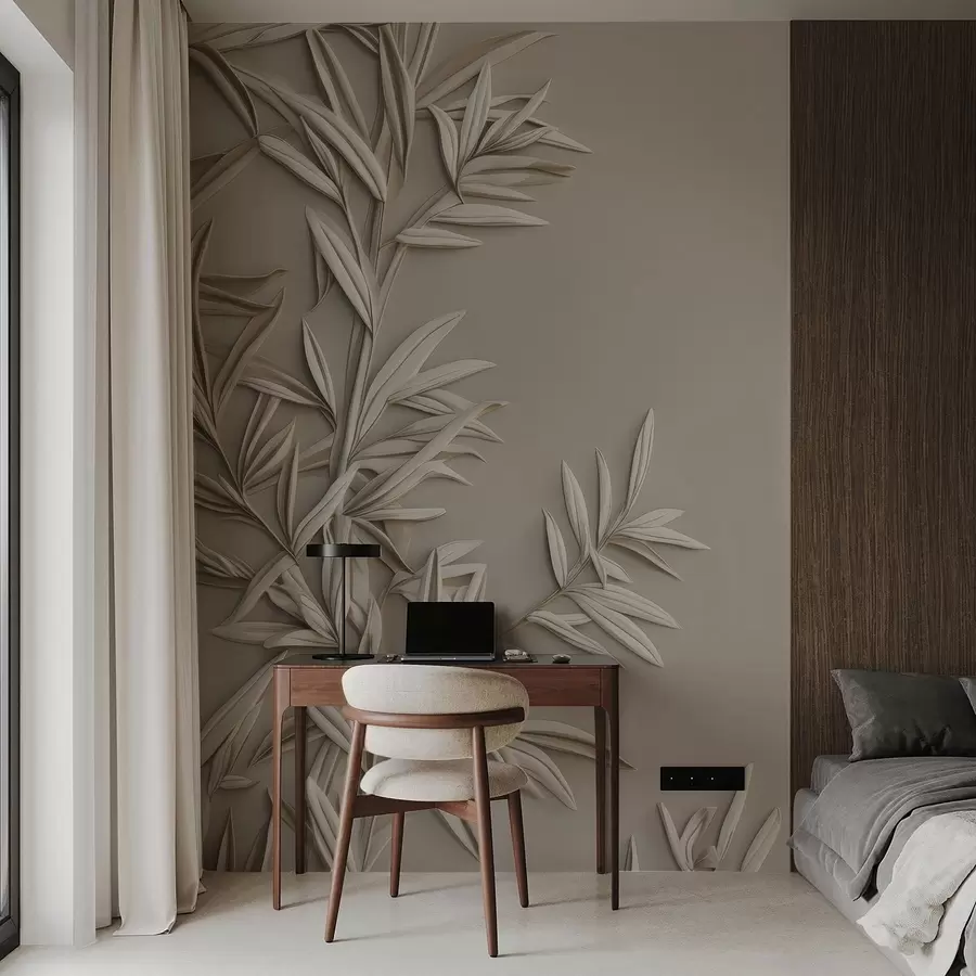 τοιχογραφίες Μίμηση φύλλων σε ανάγλυφο w05244