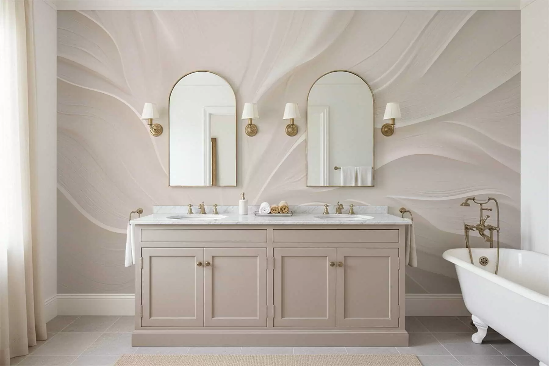 τοιχογραφίες Λεπτά διαφανή φύλλα σε ένα κλαδί w05267