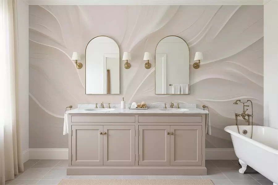 τοιχογραφίες Λεπτά διαφανή φύλλα σε ένα κλαδί w05267