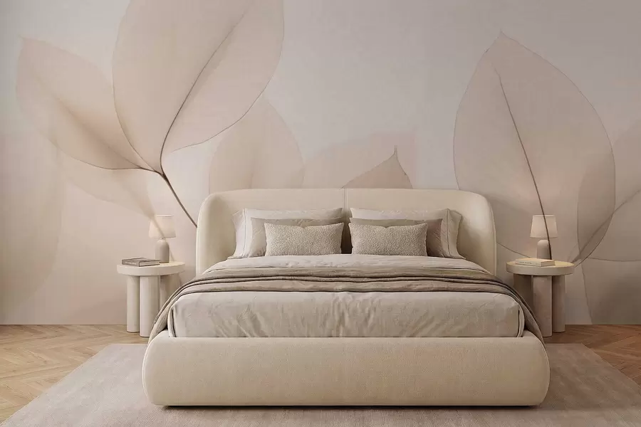 τοιχογραφίες Λευκό λουλούδι με λεπτή γραμμή w05268