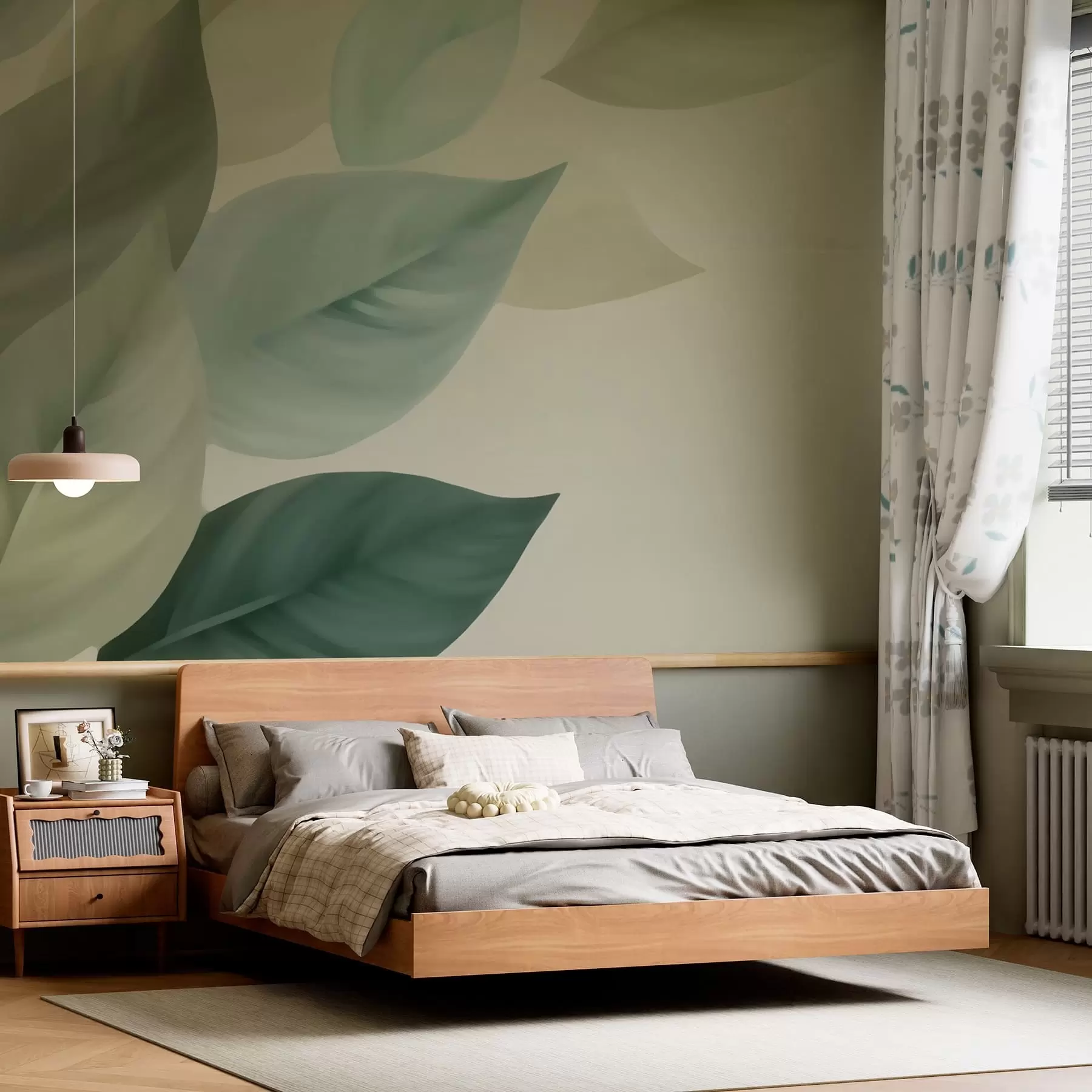 τοιχογραφίες Μεγάλα φύλλα w05107