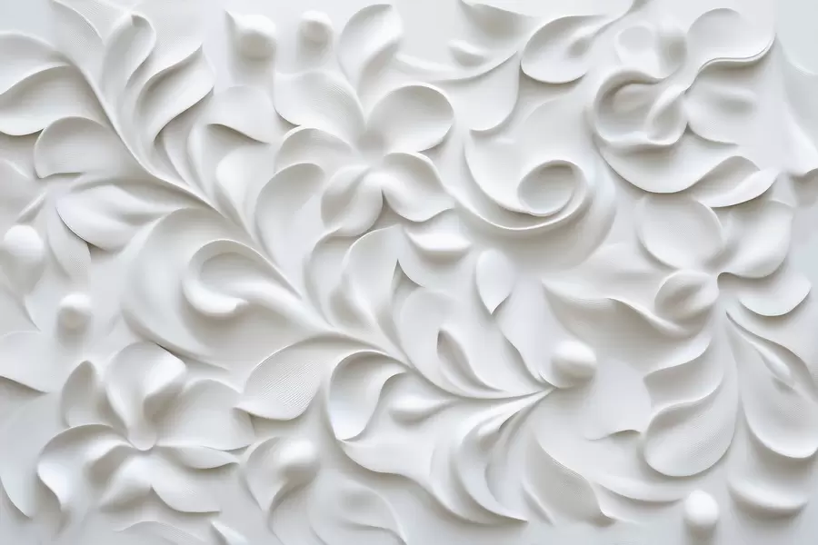 τοιχογραφίες Γκρι διαστατικό floral διακοσμητικό w09727