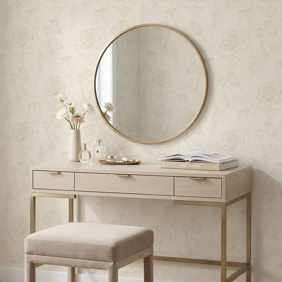 τοιχογραφίες Ανοιχτό ροζ μοτίβο σε μπεζ φόντο a01124