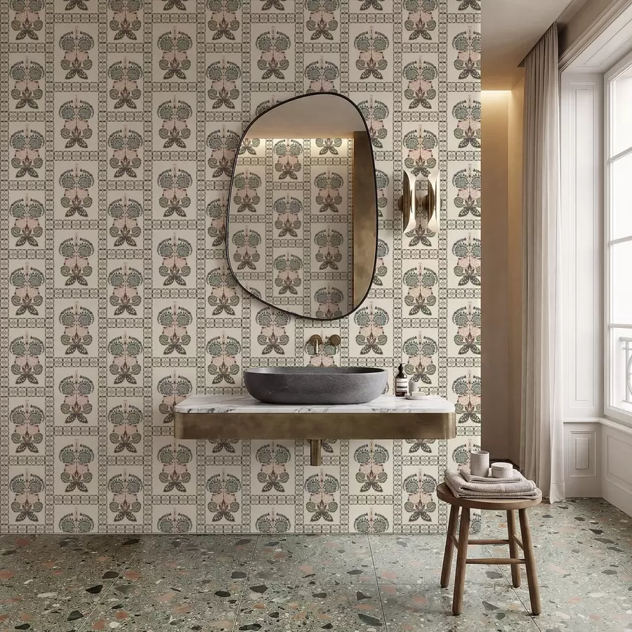 τοιχογραφίες Διακοσμητικό μοτίβο με πεταλούδες και λουλούδια a01125