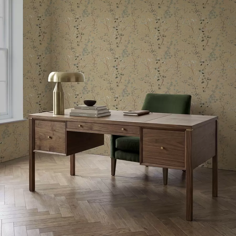 τοιχογραφίες Αφηρημένο βοτανικό μοτίβο με κύκλους a01126