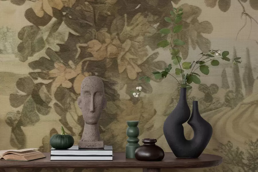 τοιχογραφίες Ποιμενικό τοπίο σε κεντημένο στυλ w05359