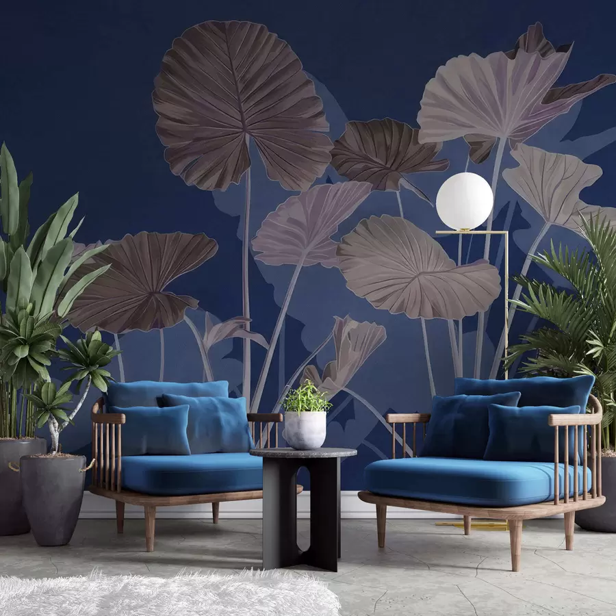 τοιχογραφίες Κήπος με ζωγραφισμένους λωτούς w05364