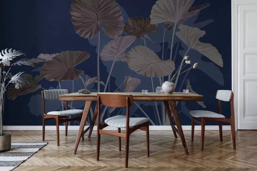 τοιχογραφίες Κήπος με ζωγραφισμένους λωτούς w05364