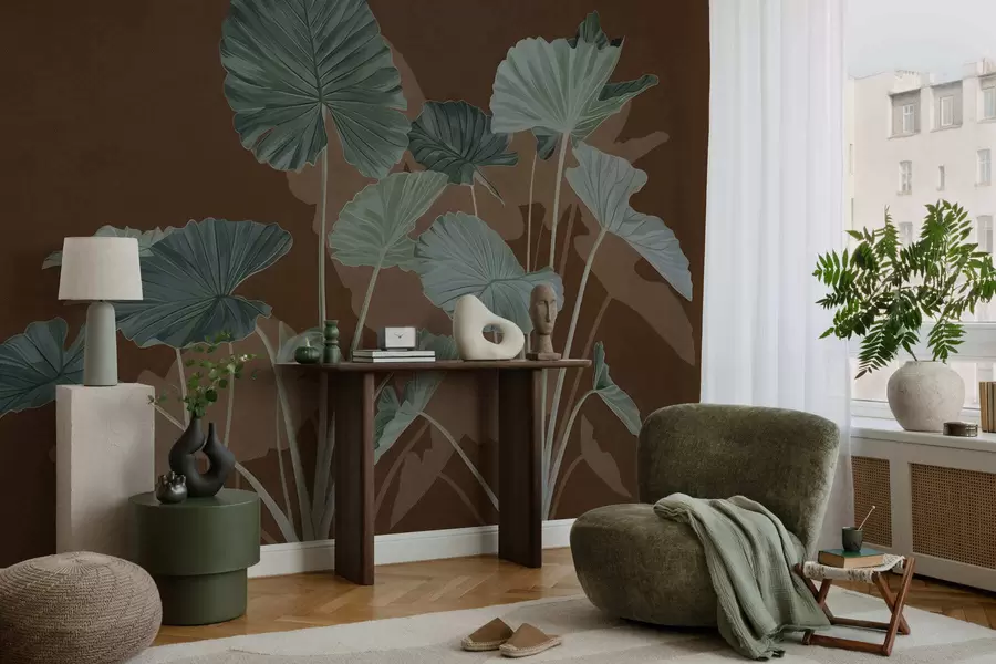 τοιχογραφίες Κήπος με ζωγραφισμένους λωτούς w05364v1