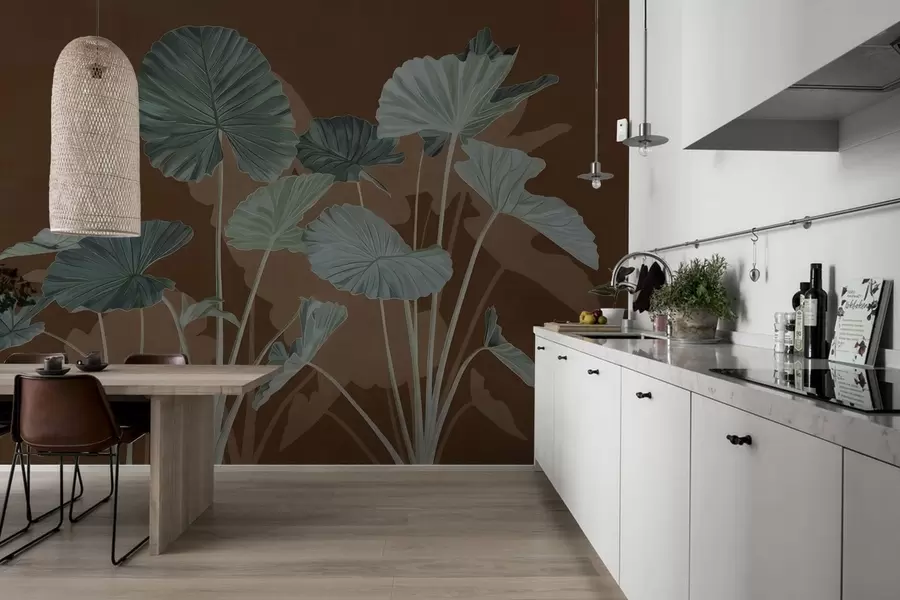 τοιχογραφίες Κήπος με ζωγραφισμένους λωτούς w05364v1