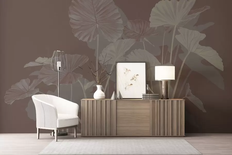 τοιχογραφίες Κήπος με ζωγραφισμένους λωτούς w05364v2