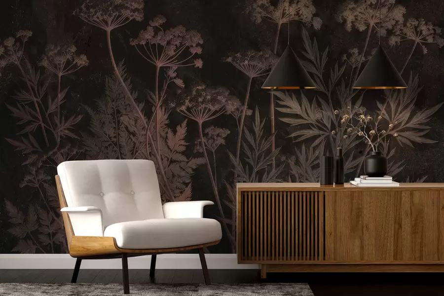 τοιχογραφίες Συμπλεγμένα αιώνια λουλούδια w05369v1