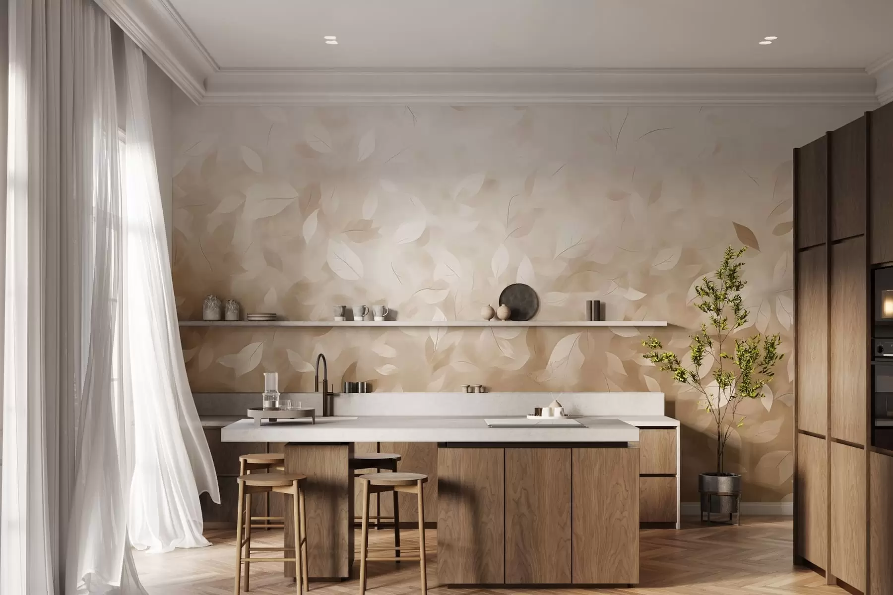 τοιχογραφίες Φυλλώδης ψίθυρος w05277