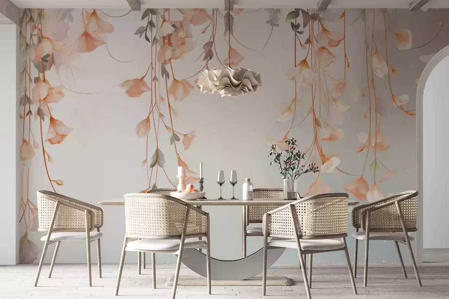τοιχογραφίες Κρεμαστά κλαδιά με λουλούδια w05344