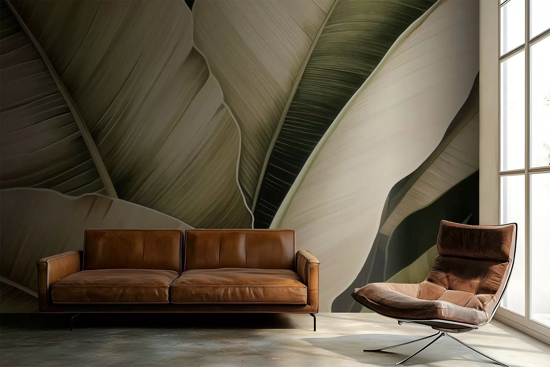 τοιχογραφίες Φύλλα μπανάνας, μακριά φύλλα w05403