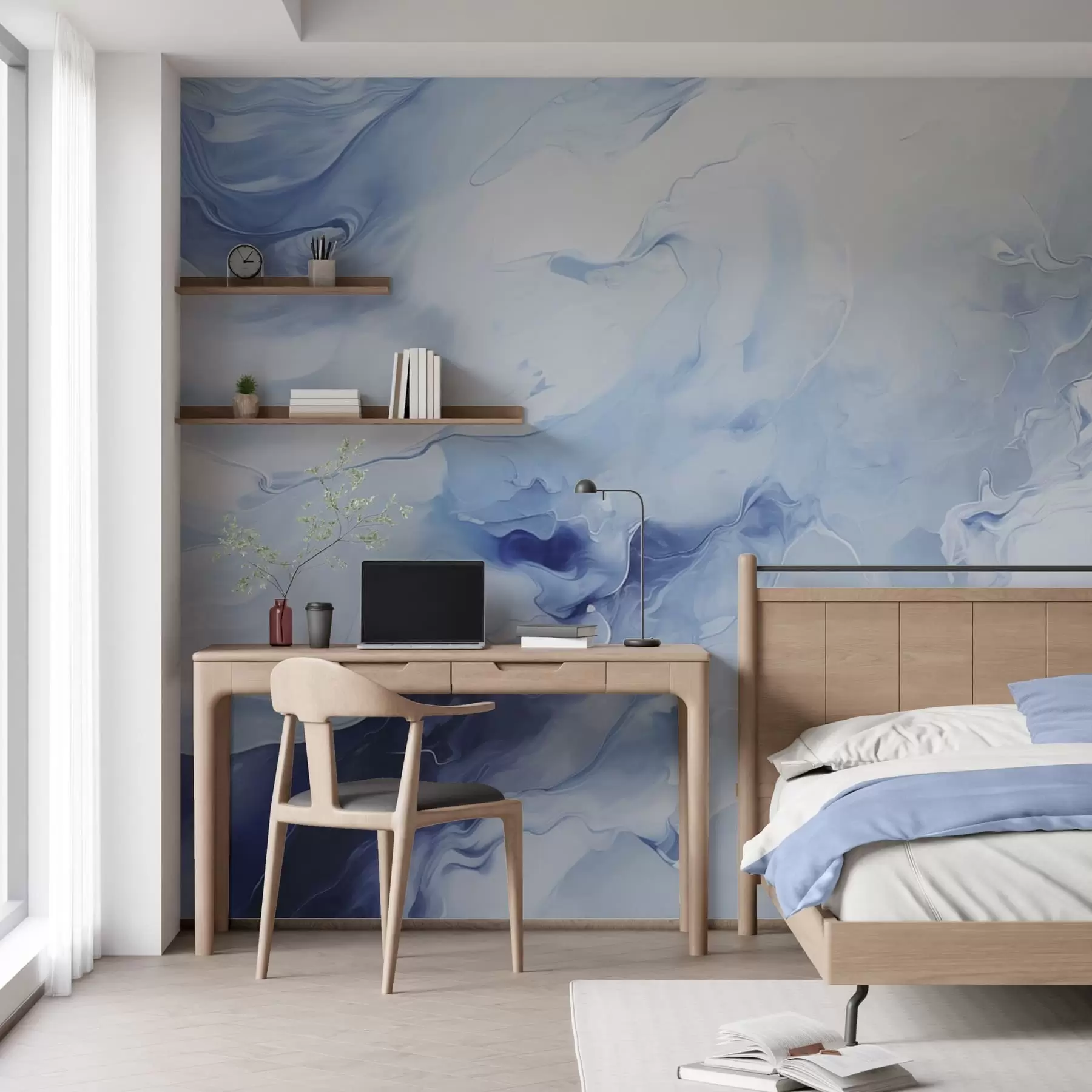 τοιχογραφίες Λεπτομερείς νευρώσεις μαρμάρου w05441