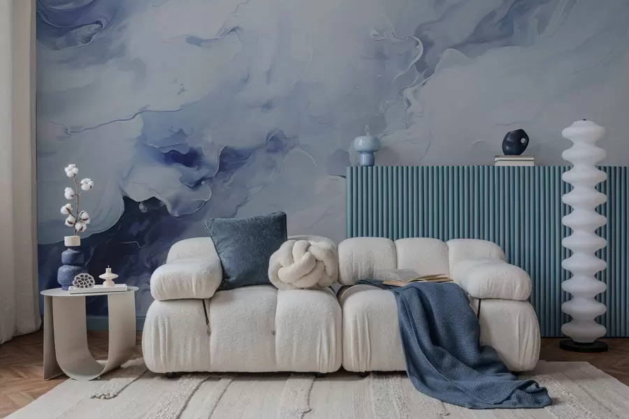 τοιχογραφίες Λεπτομερείς νευρώσεις μαρμάρου w05441