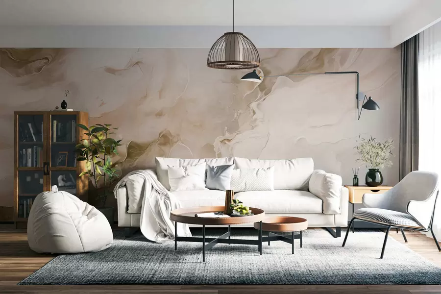 τοιχογραφίες Λεπτομερείς νευρώσεις μαρμάρου w05441v1