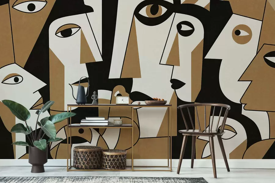 τοιχογραφίες Πρόσωπα σε αφρικανικό στυλ w05446v2