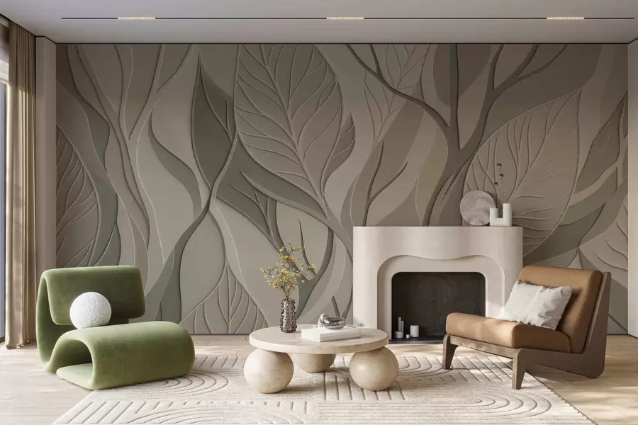 τοιχογραφίες Φύλλα που διασταυρώνονται w05448