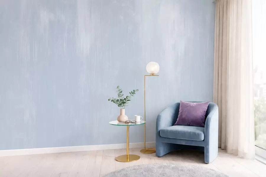 τοιχογραφίες Ανοιχτό μπλε φόντο με απαλή κάθετη υφή w05121v1