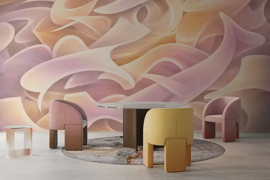 τοιχογραφίες Αλληλοσυνδεόμενες αφηρημένες γραμμές w05450