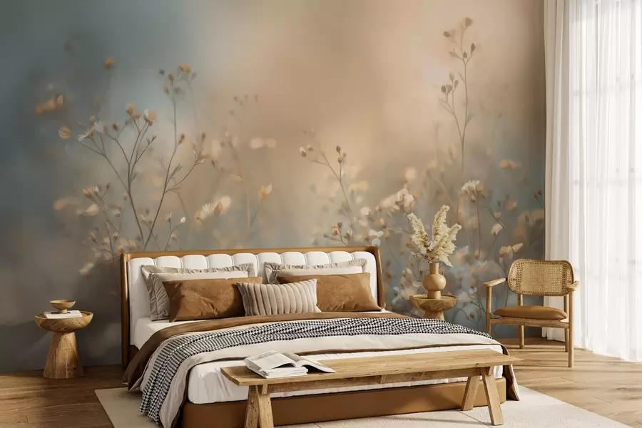 τοιχογραφίες αγρωστώδη με μικρά άνθη σε συνδυασμό με μικρό βάθος πεδίου w05386