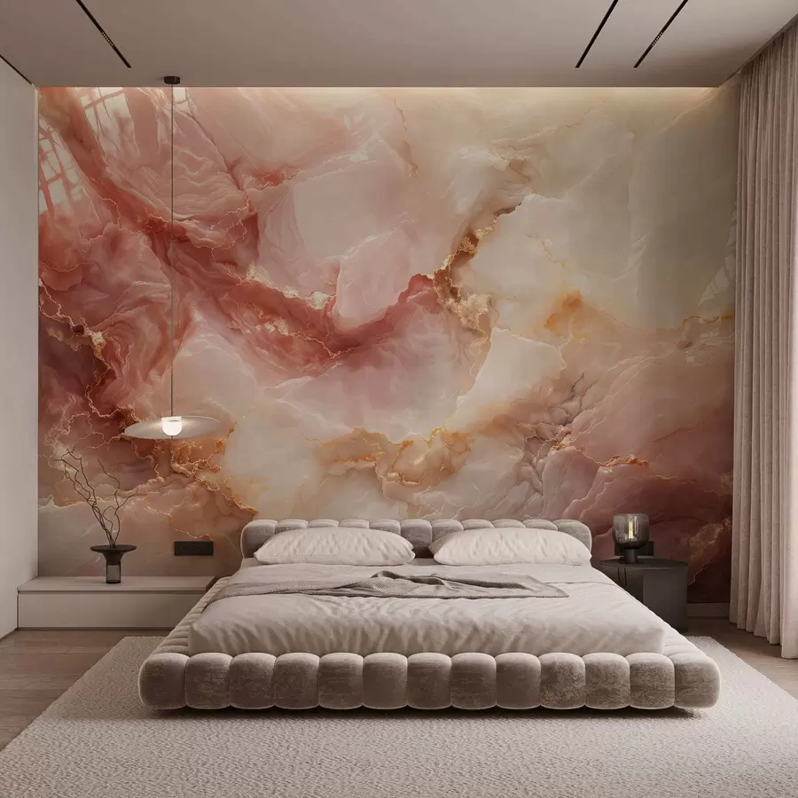 τοιχογραφίες Απομίμηση ροζ μαρμάρου w05519