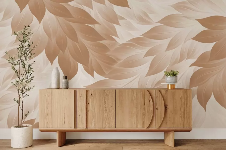 τοιχογραφίες Κοφτερά αφηρημένα φύλλα w05531v1