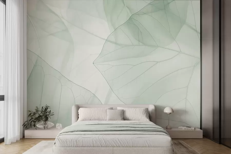 τοιχογραφίες Αφηρημένες φλέβες φύλλων w05474